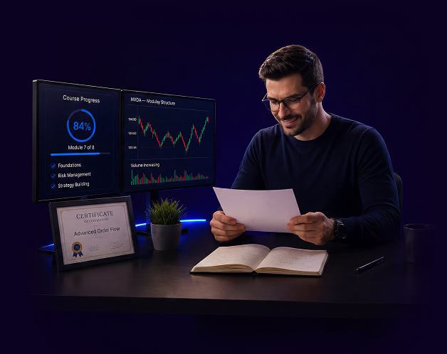 Trader at work